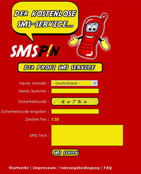 PHP Script Free SMS Komplett System